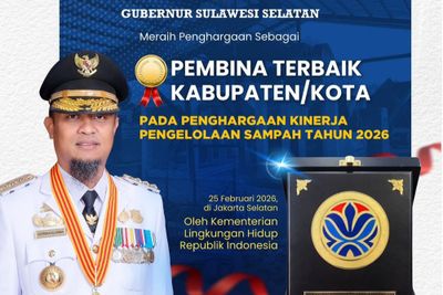 Sulsel Raih Penghargaan Nasional Pengelolaan Sampah 2026, Enam Daerah Cetak Prestasi