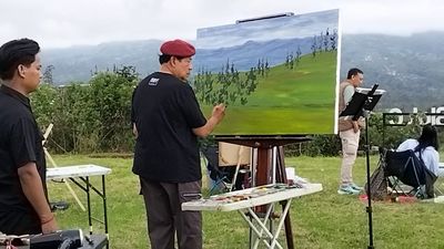 SBY Lukis Lanskap di Lereng Merbabu, Ajak Seniman Magelang Isi Kebersamaan Lewat Seni