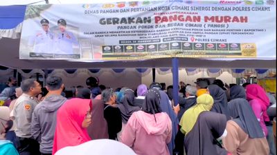 Stabilkan Harga Jelang Idul Fitri, Polres Cimahi Gelar Program Pangan Murah