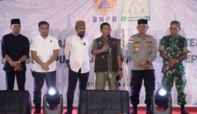 Wakapolres Aceh Timur Hadiri Peresmian Huntara oleh Kepala BNPB di Peureulak Barat