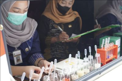 Uji Cek Bahan Pangan dilakukan di Pasar Grogopan, Teri Nasi Positif Mengandung Formalin