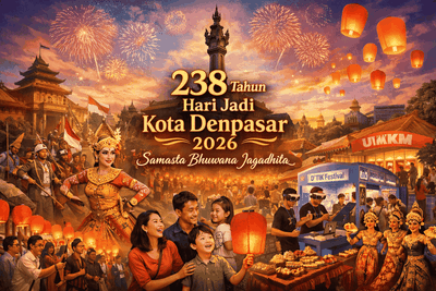 Denpasar Rayakan Hari Jadi ke-238 Tahun 2026, Ini Sejarah, Tema, dan Agenda Perayaannya