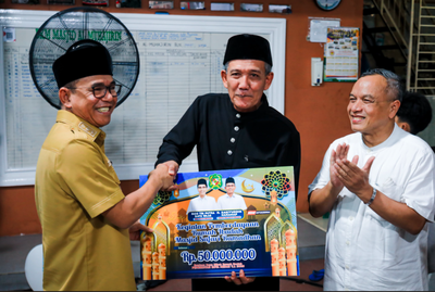 Safari Ramadan Pemko Medan, Bantuan Rp50 Juta Diserahkan ke Masjid Al Muhajirin