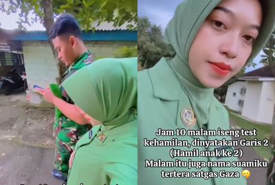 Viral Kisah Haru Istri Baru Tahu Hamil Anak Kedua, Suami Malah Ditugaskan ke Gaza