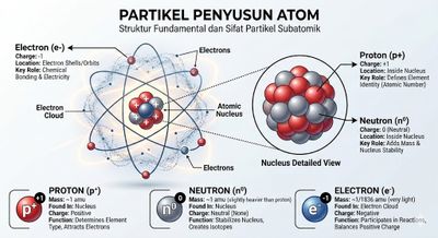 Mengenal 3 Partikel Penyusun Atom: Proton, Neutron dan Elektron