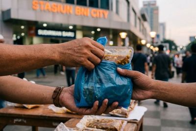 Berkah Ramadan! Para penumpang Commuter Line Dapet Takjil Gratis di Stasiun BNI City