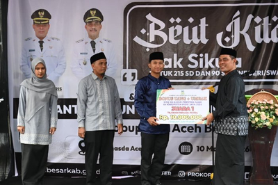 Apresiasi Generasi Qurani, Bupati Aceh Besar Beri Bonus dan Umrah untuk Qari-Qariah