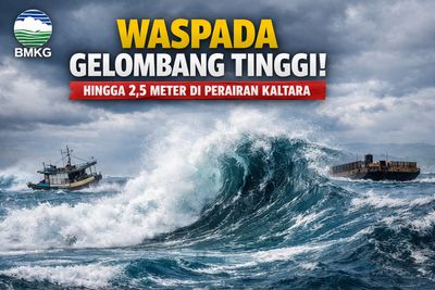 BMKG Tarakan Rilis Peringatan Dini Gelombang Laut hingga 2,5 Meter