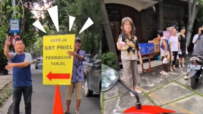 Indahnya Toleransi, Pria Ini Kaget Lihat Cara Luar Biasa Jemaat Gereja GBT Pniel Bagi-bagi Takjil Gratis di Surabaya