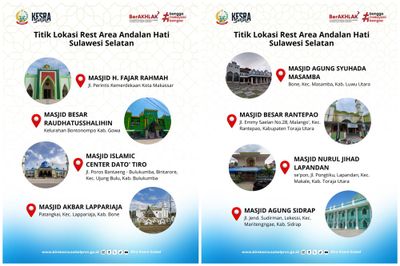 Rest Area Andalan Hati di Sulsel: 8 Titik Istirahat Nyaman untuk Pemudik Lebaran
