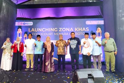 Persiapan Penas XVII, Bupati Gorontalo Resmikan Zona Khas Foodcourt Limboto Bareng BI