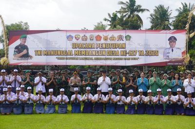 Satukan Langkah Membangun Desa, Program TMMD Ke-127 di Jembrana Rampung dengan Capaian Maksimal