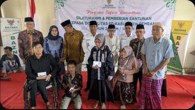 Kelompok Difabel Jadi Sasaran Baznas dalam Penyerahan Bantuan Dana Jelang Lebaran