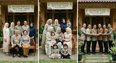 10 Ide Foto Keluarga Lebaran untuk Keluarga Besar yang Seru dan Berkesan