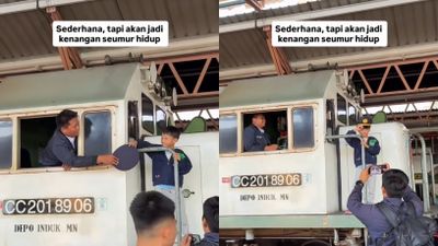 Netizen Tersentuh! Aksi Baik Masinis pada Anak Kecil Ini Jadi Viral