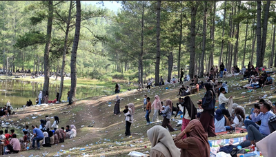 Sampah Berserakan Rusak Keindahan Alam di Wisata Blangkatasik Gayo Lues
