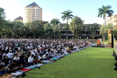 Ribuan Jemaah Padati Kampus, Universitas Brawijaya Gelar Sholat Idul Fitri 1 Syawal 1447 H