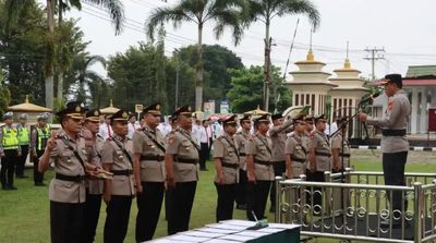 Pimpin Upacara Sertijab, Kapolres Merangin Mutasi Sejumlah Pejabat Utama dan Kapolsek