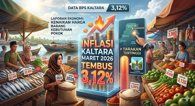 Inflasi Kaltara Maret 2026 Tembus 3,12 Persen, Tarakan Tertinggi
