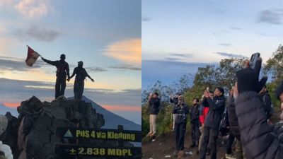 Foto Romantis Kekasih Ini di Puncak Gunung Sindoro Sukses Bikin Warganet Iri