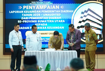 Serahkan LKPD, Pemda Sumut Targetkan Opini WTP Tahun Ini