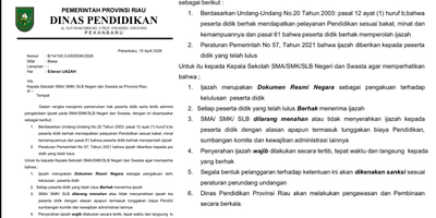 Sekolah di Riau Tak Boleh Tahan Ijazah, Ini Aturannya