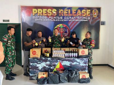 Ratusan Botol Miras Ilegal Digagalkan Masuk RI, Satgas Pamtas Perketat Pengawasan Perbatasan
