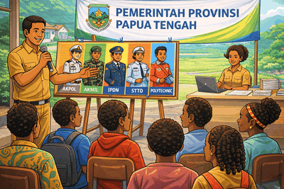 250 Calon Mahasiswa Sekolah Kedinasan Difasilitasi Bimbingan Belajar oleh BKPSDM Papua Tengah