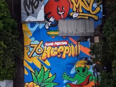 Coretan Viral di Skate Park Merjosari Ternyata Proses Kreatif Mural, Ini Penjelasannya
