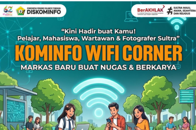 Cari Wifi Gratis? Kominfo Kini Buka Wifi Corner di Diskomindo Sultra