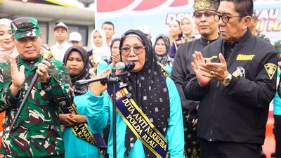 Emak-Emak Panipahan Bangkit Lawan Narkoba, Tempuh Jarak Jauh Demi Suarakan Keresahan