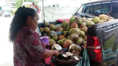 Setia 11 Tahun, Pedagang di Tarakan Jaga Cita Rasa Kelapa Pandan Wangi Nunukan