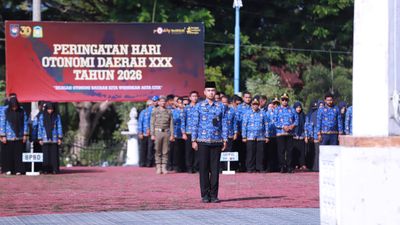 Sekdakab Aceh Besar Pimpin Upacara Hari Otonomi Daerah 2026