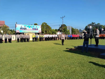 Langkah Preventif Kebakaran Hutan dan Lahan, Polres Tanjab Timur Laksanakan Apel Siaga