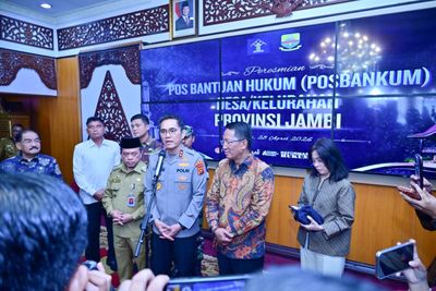 Kapolda Jambi Hadir Peresmian Pos Bantuan Hukum Tingkat Desa dan Kelurahan di Provinsi Jambi