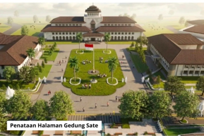 Proyek Penataan Gedung Sate Berjalan, Akses Jalan Diponegoro Tetap Dibuka