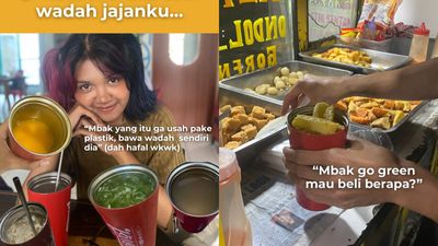 Cewek Ini Dijuluki Mbak Go Green Karena Selalu Bawa Wadah Sendiri Saat Berbelanja