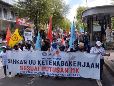 Kantor Disnakertrans Hingga Titik Nol Jadi Saksi May Day 2026 Ribuan Buruh DIY, Tuntut Reformasi Upah Hingga Rumah Layak
