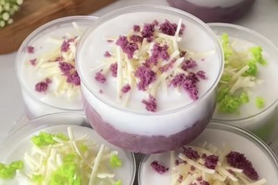 Anti Bantat! Resep Bolu Kukus Melon dan Talas dengan Saus Santan Lumer di Mulut