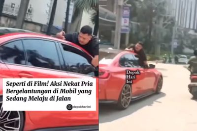 Viral Diduga Keributan di Jakbar, Pria sampai Gelantungan di Atap Mobil Mewah