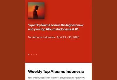 Bangga! Album IQRO Raim Laode Melejit ke Puncak Spotify Indonesia