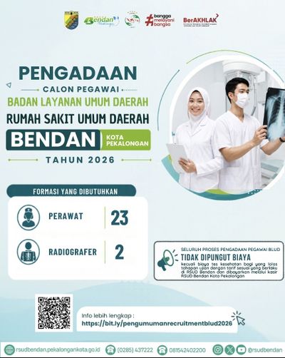 Info Loker Terbaru, RSUD Bandan Pekalongan Sedang Mencari Perawat dan Radiografer, Buruan Daftar!