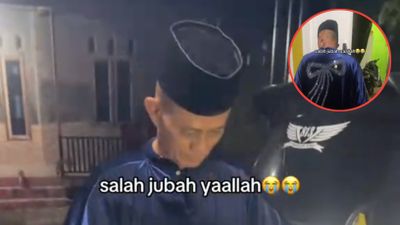 Salah Pakai Baju Karena Mati Lampu, Bapak ini Jadi Perhatian Saat Salat Berjamaah di Masjid