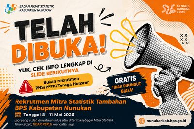 BPS Nunukan Buka Peluang untuk Mahasiswa dan Sarjana, Daftar Mitra Statistik Sekarang