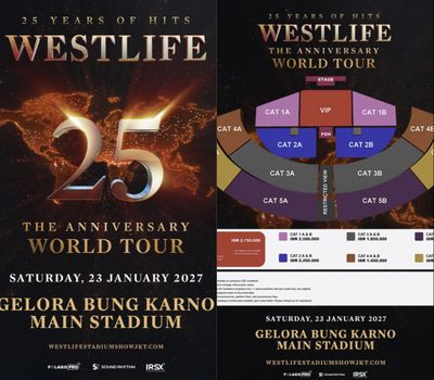 Daftar Harga Tiket Konser Westlife 2027 dan Cara Membelinya