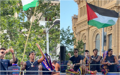 Lamine Yamal Kibarkan Bendera Palestina di Parade Juara, Hansi Flick: Itu Keputusan Dia!