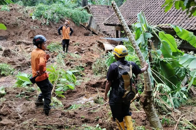 BPBD Ciamis Tangani Longsor di 10 Titik Akibat Hujan Deras