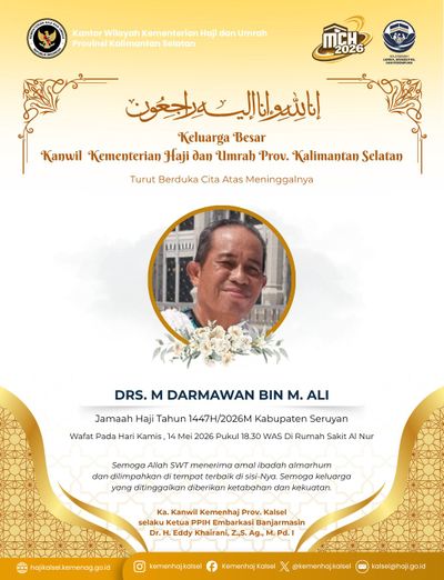 Jamaah Haji Asal Seruyan Wafat di Mekkah, Kakanwil Kalsel Imbau Jaga Kesehatan di Cuaca Ekstrem