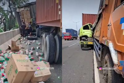 Viral Kecelakaan Dua Tronton di Tol JORR: 2 Korban Tewas dan 1 Lainnya Luka Berat