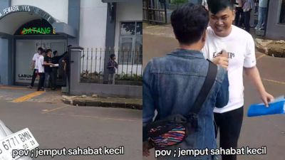 Suasana Berubah Haru Ketika Sekelompok Pria Jemput Sahabat Keluar dari Lapas di Sukabumi